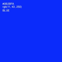 #0B2BFA - Blue Color Image