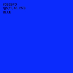 #0B2BFD - Blue Color Image