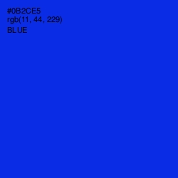 #0B2CE5 - Blue Color Image