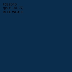 #0B2D4D - Blue Whale Color Image