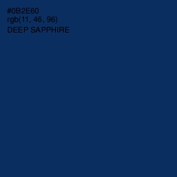 #0B2E60 - Deep Sapphire Color Image