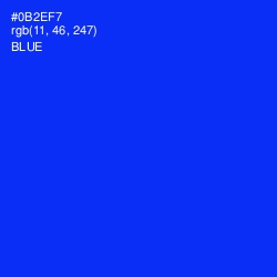 #0B2EF7 - Blue Color Image