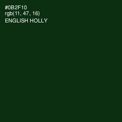 #0B2F10 - English Holly Color Image