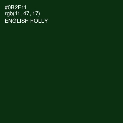 #0B2F11 - English Holly Color Image