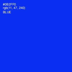 #0B2FF0 - Blue Color Image