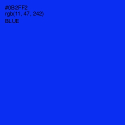 #0B2FF2 - Blue Color Image