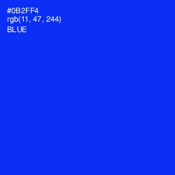 #0B2FF4 - Blue Color Image