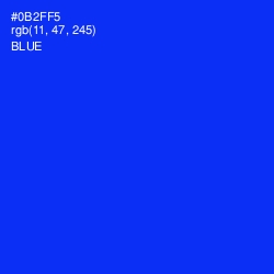 #0B2FF5 - Blue Color Image