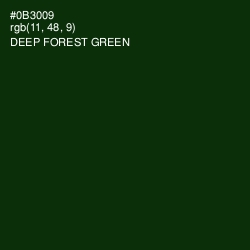 #0B3009 - Deep Forest Green Color Image