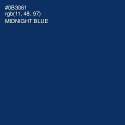 #0B3061 - Midnight Blue Color Image