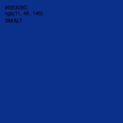 #0B308C - Smalt Color Image