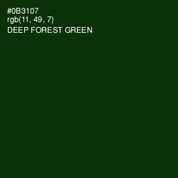 #0B3107 - Deep Forest Green Color Image