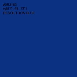 #0B3183 - Resolution Blue Color Image