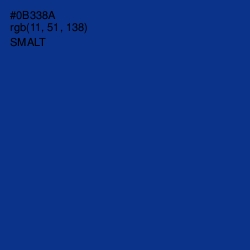 #0B338A - Smalt Color Image