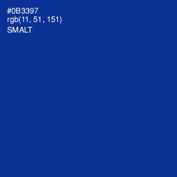 #0B3397 - Smalt Color Image