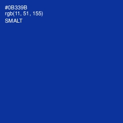 #0B339B - Smalt Color Image
