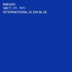 #0B33A1 - International Klein Blue Color Image