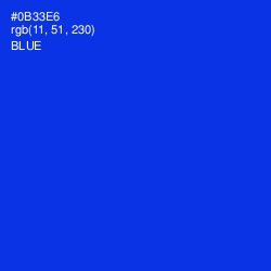 #0B33E6 - Blue Color Image