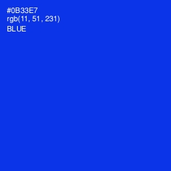 #0B33E7 - Blue Color Image