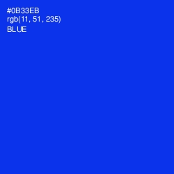 #0B33EB - Blue Color Image