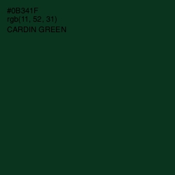 #0B341F - Cardin Green Color Image