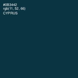 #0B3442 - Cyprus Color Image
