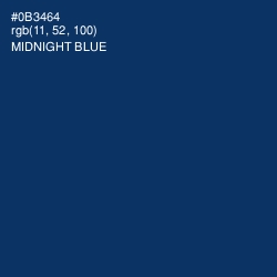 #0B3464 - Midnight Blue Color Image