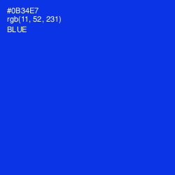 #0B34E7 - Blue Color Image