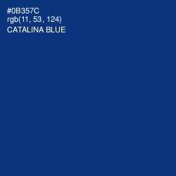 #0B357C - Catalina Blue Color Image