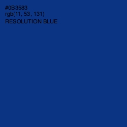 #0B3583 - Resolution Blue Color Image