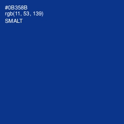 #0B358B - Smalt Color Image