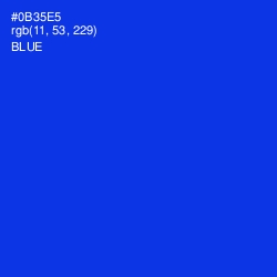 #0B35E5 - Blue Color Image