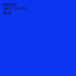 #0B35F0 - Blue Color Image