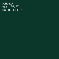 #0B362A - Bottle Green Color Image