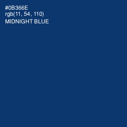 #0B366E - Midnight Blue Color Image