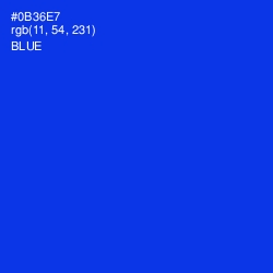 #0B36E7 - Blue Color Image