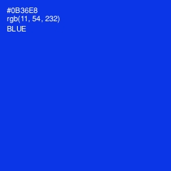 #0B36E8 - Blue Color Image