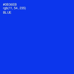 #0B36EB - Blue Color Image