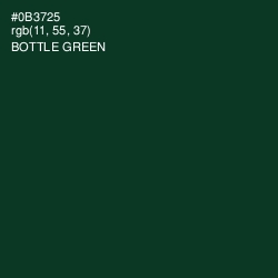 #0B3725 - Bottle Green Color Image