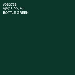 #0B372B - Bottle Green Color Image