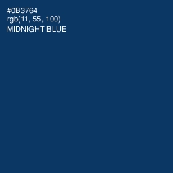 #0B3764 - Midnight Blue Color Image