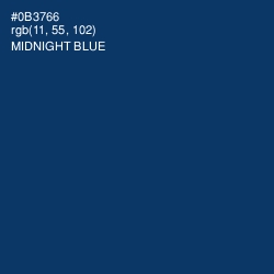 #0B3766 - Midnight Blue Color Image