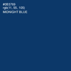 #0B3769 - Midnight Blue Color Image