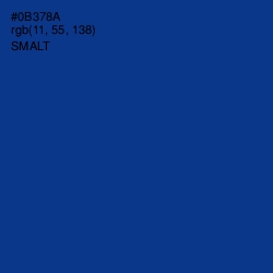 #0B378A - Smalt Color Image