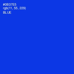 #0B37E5 - Blue Color Image