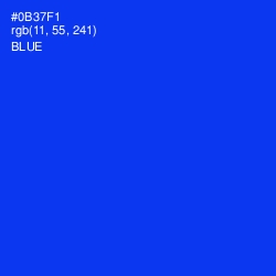 #0B37F1 - Blue Color Image