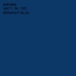 #0B3866 - Midnight Blue Color Image