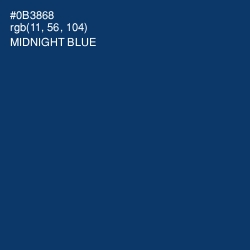 #0B3868 - Midnight Blue Color Image