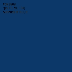 #0B3868 - Midnight Blue Color Image