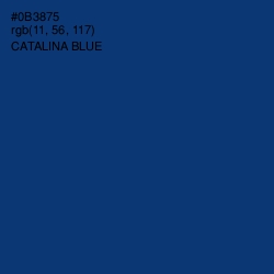 #0B3875 - Catalina Blue Color Image